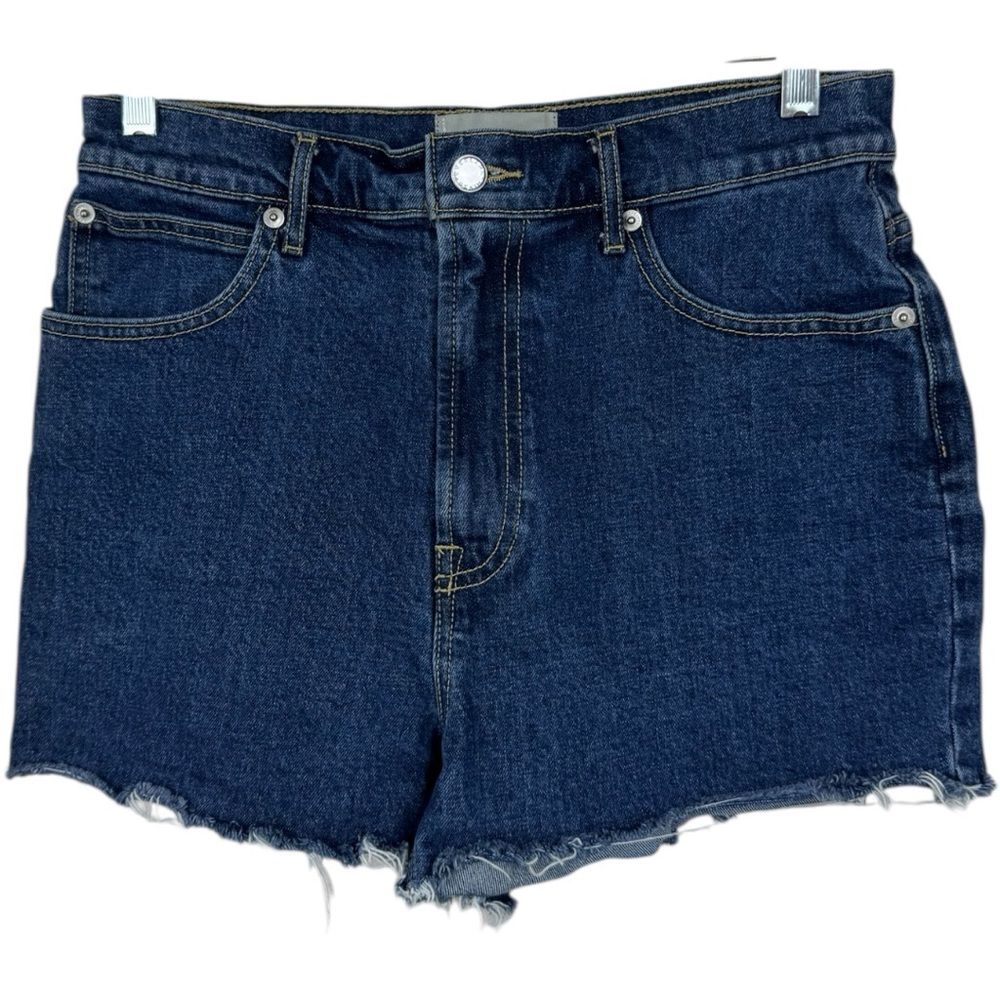 Everlane | The Way-High Denim Shorts Raw Hem Cutoff High Rise Shorts Size 28